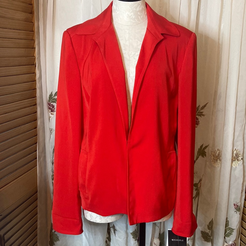 NWT Sag Harbor lined jacket. Red Size 14